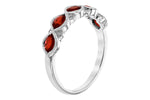 Allison Kaufman Ruby & Diamond Wedding Band in 14K White Gold, 1.04 ctw, alternate view