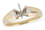 Allison Kaufman Diamond Engagement Ring Semi-Mount in 14K Yellow Gold, 0.15 ctw (L7601)