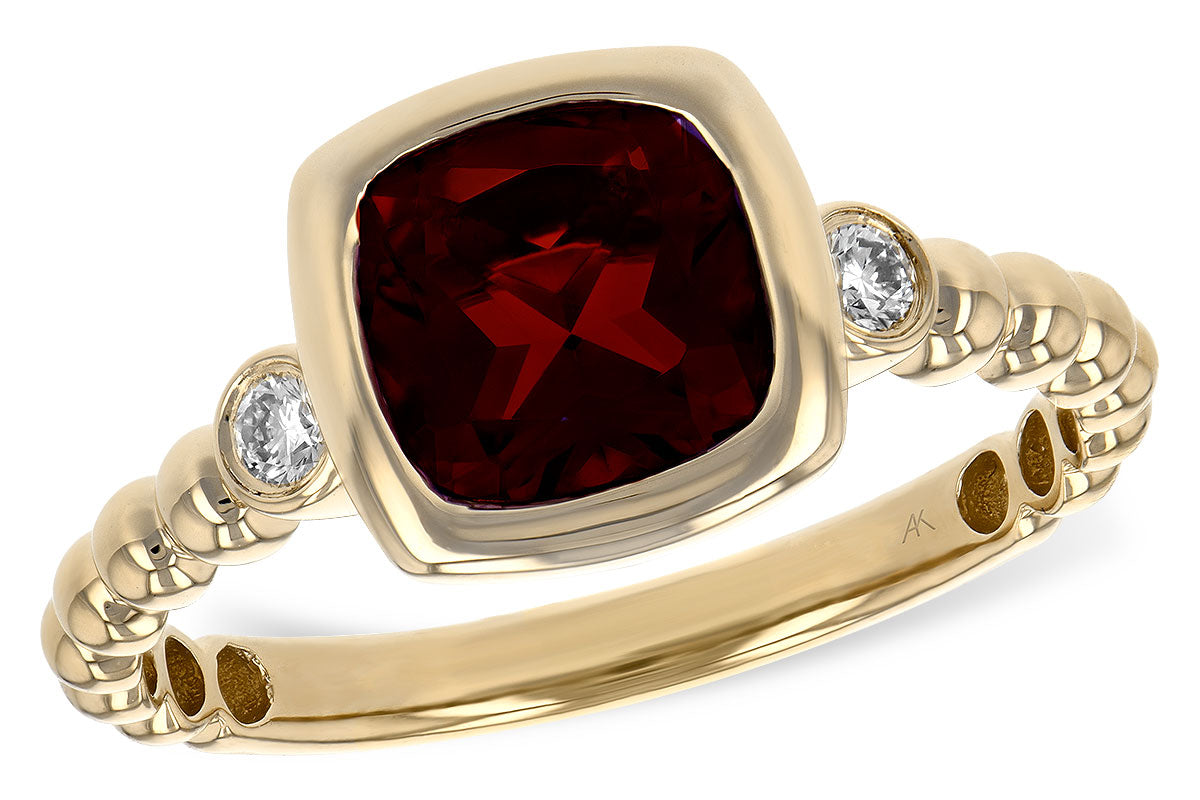 Allison Kaufman Garnet & Diamond Ring in 14K Yellow Gold, 1.60 ctw