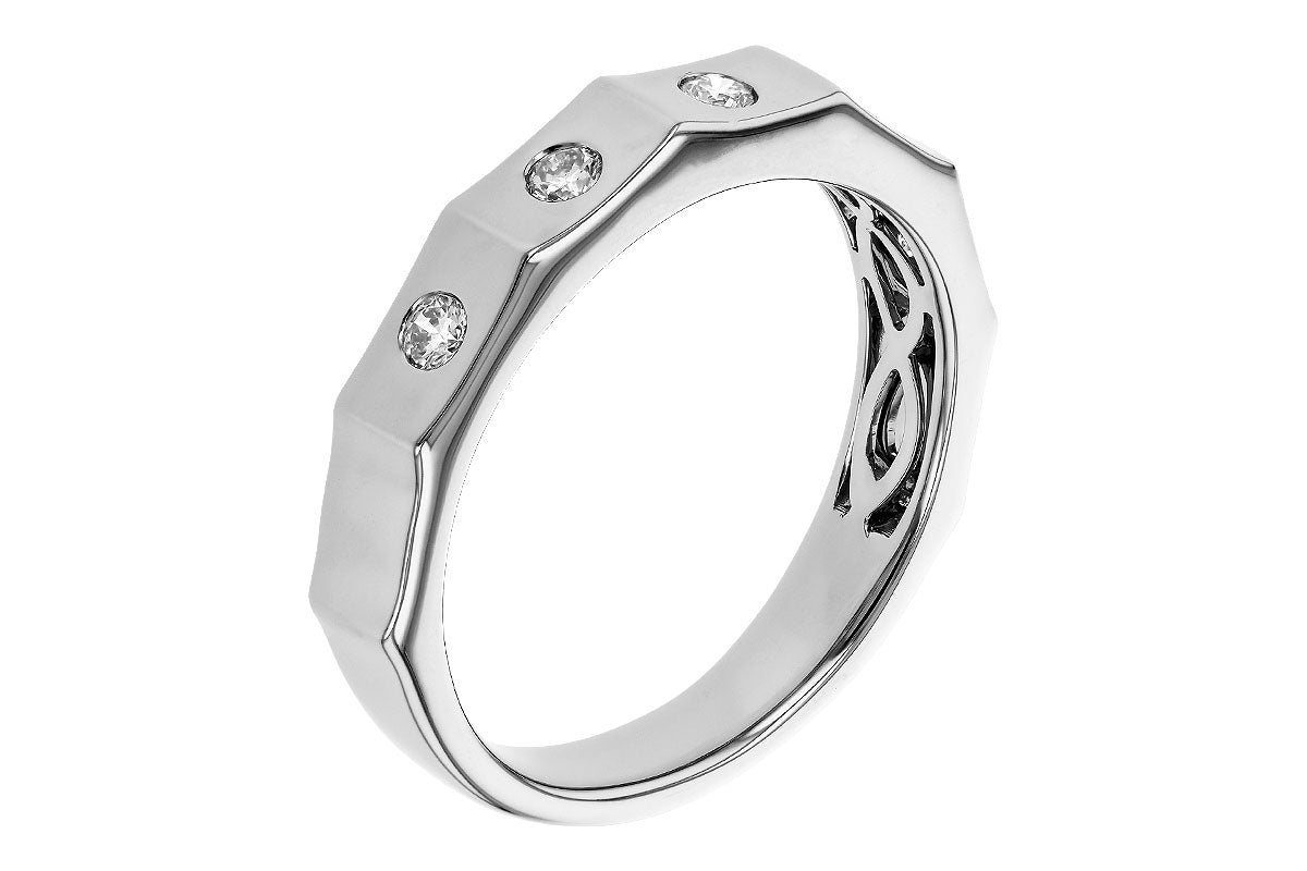 Allison Kaufman Diamond Wedding Band in 14K White Gold, 0.20 ctw, alternate view