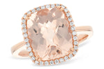 Allison Kaufman Morganite & Diamond Ring in 14K Rose Gold, 4.33 ctw