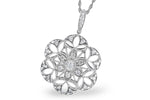 Allison Kaufman Diamond Necklace in 14K White Gold, 0.25 ctw (N8281)