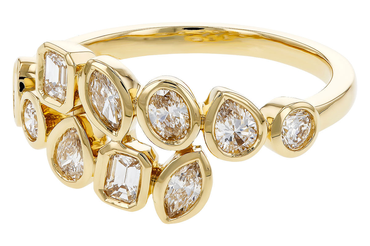 Allison Kaufman Fancy-Cut Diamond Ring in 14K Yellow Gold, 0.85 ctw, alternate view