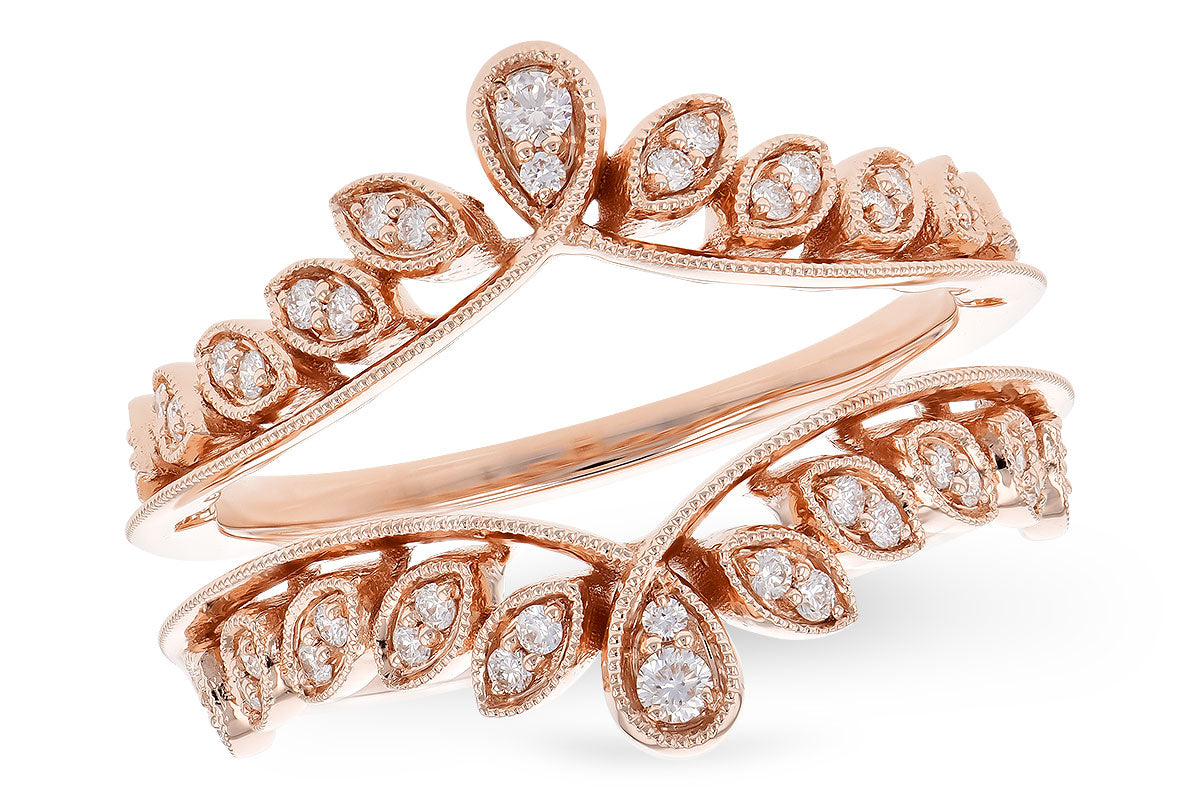 Allison Kaufman Diamond Ring Guard in 14K Rose Gold, 0.25 ctw (W2493)