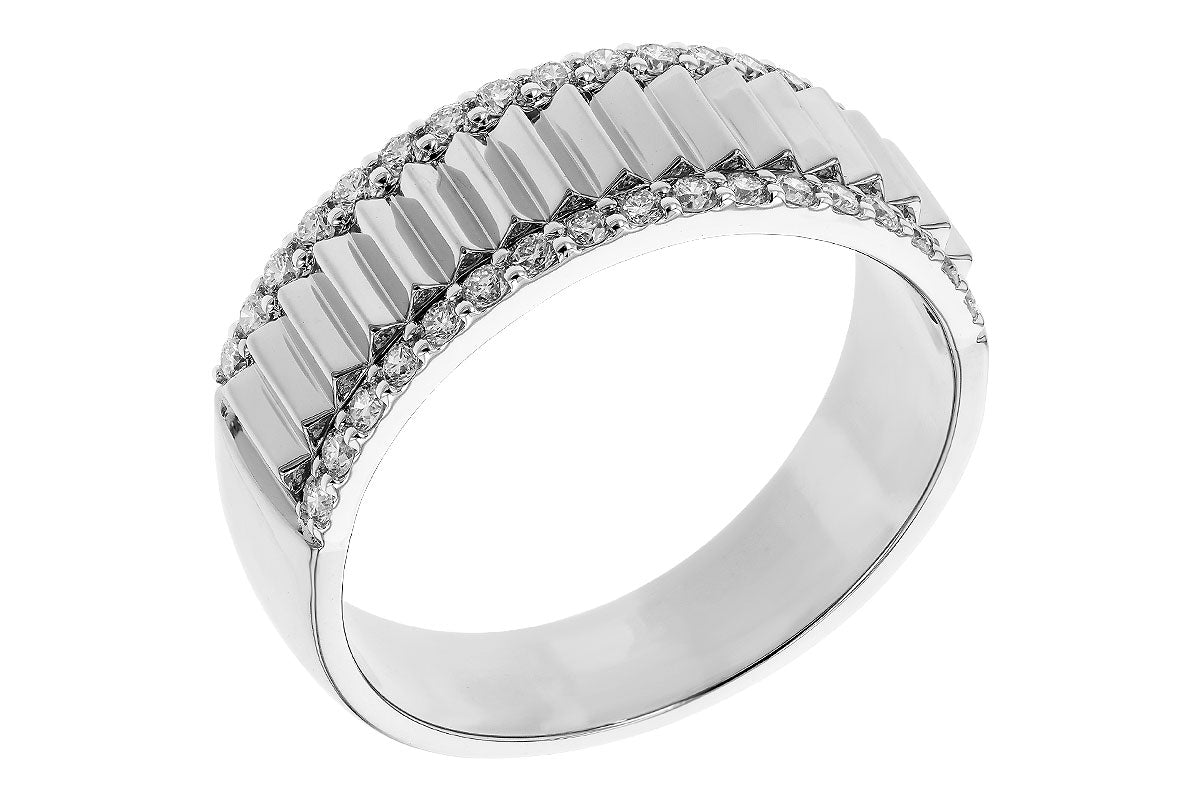 Allison Kaufman Diamond Wedding Band in 14K White Gold, 0.33 ctw, alternate view