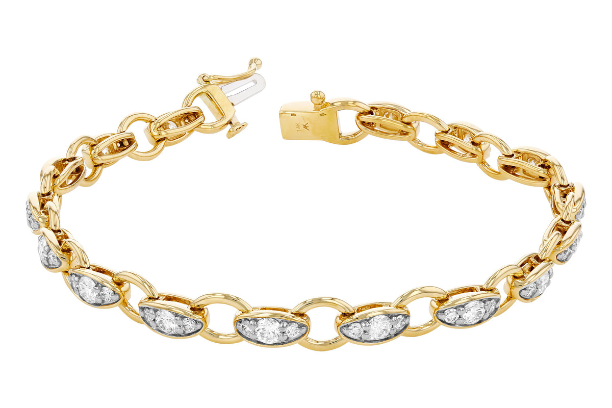 Allison Kaufman Diamond Bracelet in 14K Yellow Gold, 2.20 ctw