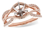 Allison Kaufman Diamond Engagement Ring Semi-Mount in 14K Rose Gold, 0.25 ctw (L7617)