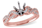 Allison Kaufman Diamond Engagement Ring Semi-Mount in 14K Rose Gold, 0.34 ctw