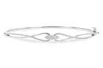 Allison Kaufman Diamond Bangle Bracelet in 14K White Gold, 0.50 ctw (B1333)