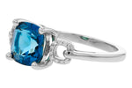 Allison Kaufman London Blue Topaz & Diamond Ring in 14K White Gold, 2.21 ctw, alternate view