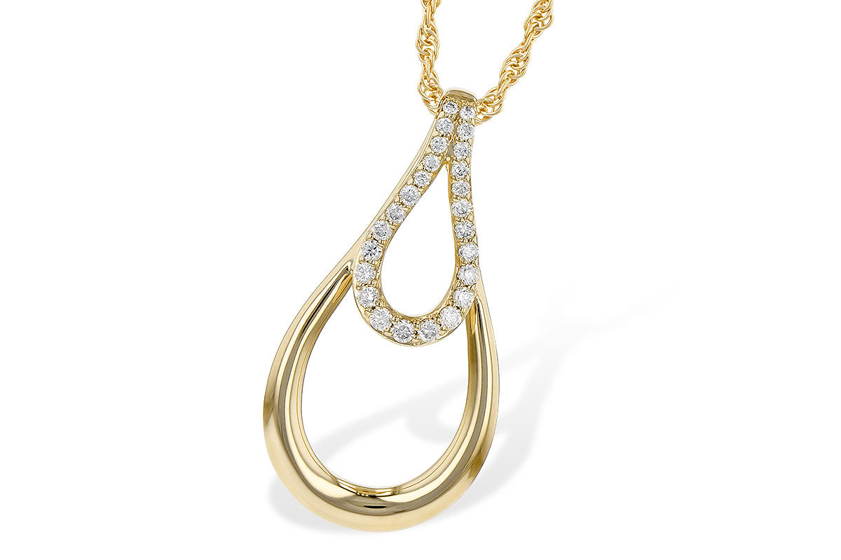 Allison Kaufman Diamond Necklace in 14K Yellow Gold, 0.14 ctw (N8189)