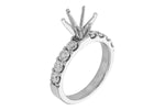 Allison Kaufman Diamond Engagement Ring Semi-Mount in 14K White Gold, 1.00 ctw (L7877), alternate view