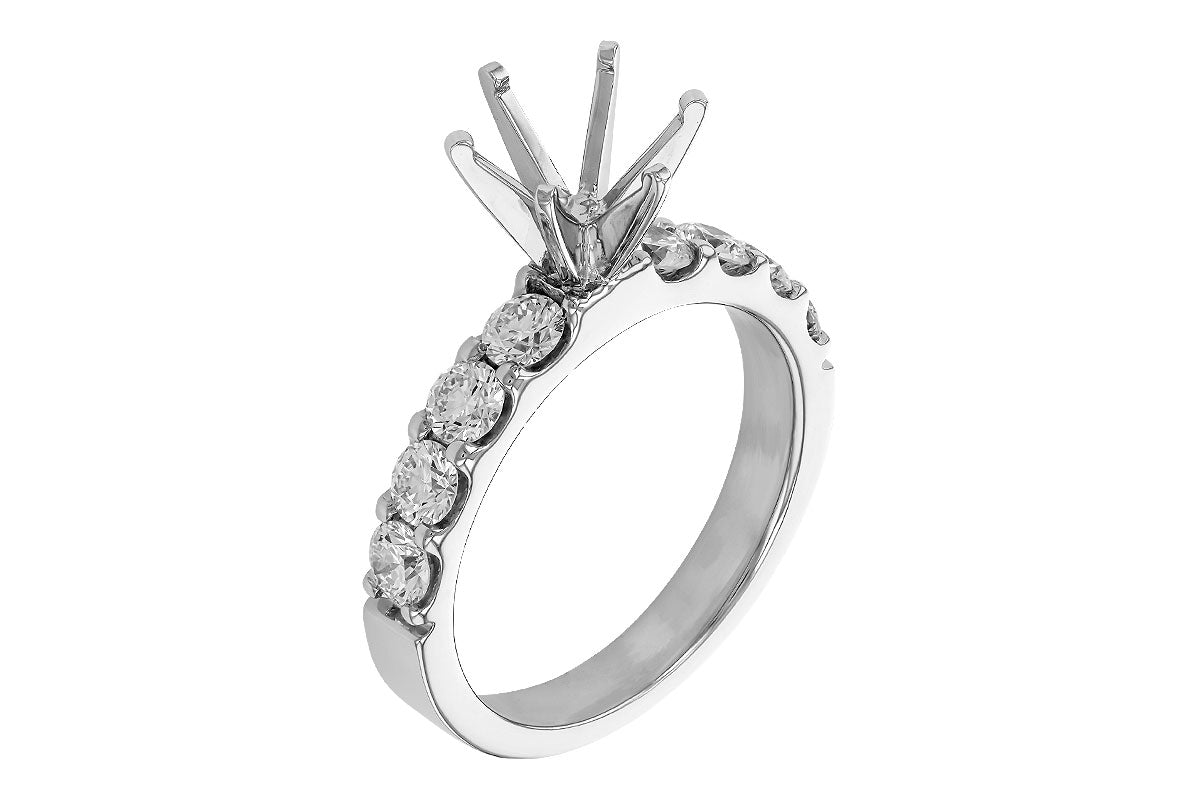 Allison Kaufman Diamond Engagement Ring Semi-Mount in 14K White Gold, 1.00 ctw (L7877), alternate view
