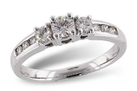 Allison Kaufman Diamond Ring in 14K White Gold, 0.50 ctw (TR100-50)