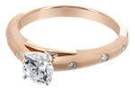 Allison Kaufman Diamond Engagement Ring Semi-Mount in 14K Rose Gold, 0.07 ctw, alternate view