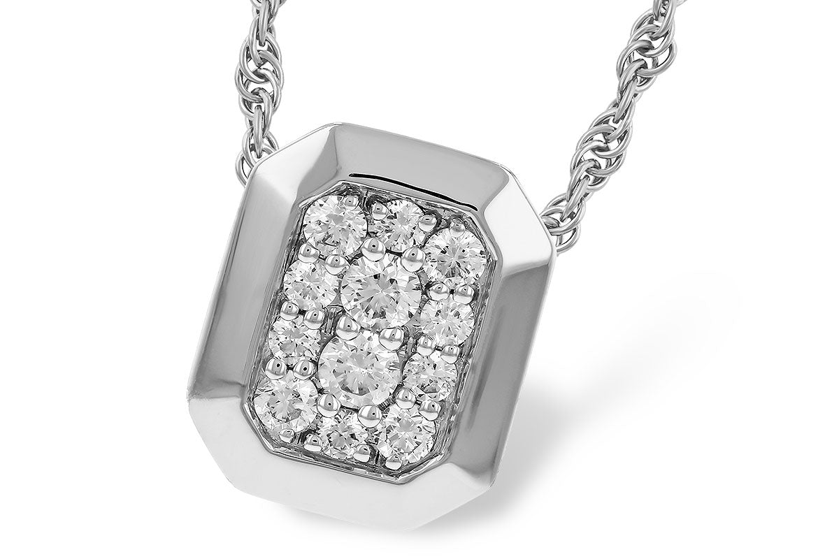 Allison Kaufman Diamond Necklace in 14K White Gold, 0.25 ctw (N8710)