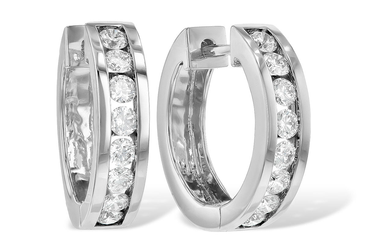 Allison Kaufman Diamond Earrings in 14K White Gold, 1.00 ctw (ER800-1)