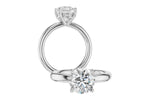 Allison Kaufman Diamond Engagement Ring Semi-Mount in 14K White Gold, 0.06 ctw (L7947), alternate view