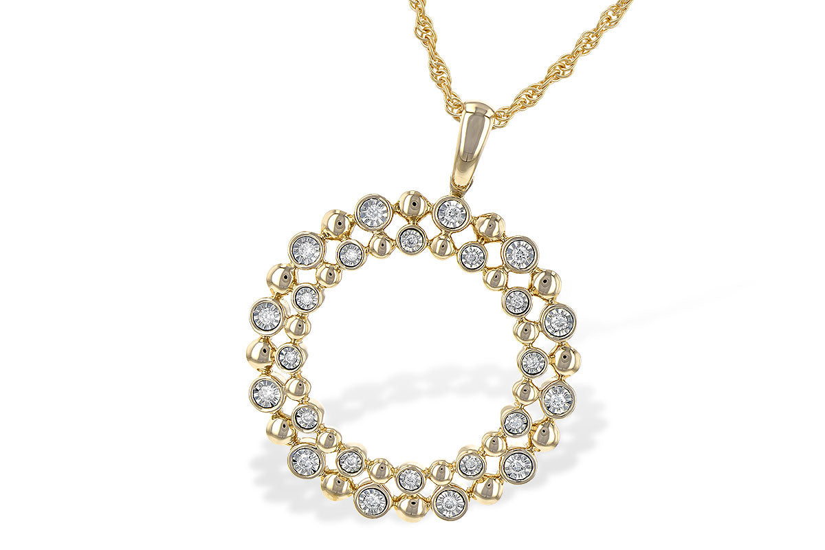 Allison Kaufman Diamond Necklace in 14K Yellow Gold, 0.12 ctw