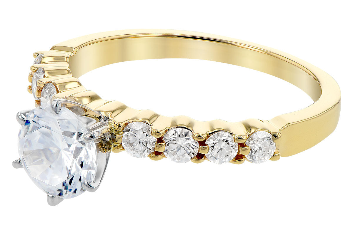Allison Kaufman Diamond Engagement Ring Semi-Mount in 14K Yellow Gold, 0.44 ctw (LR830-44), alternate view
