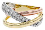 Allison Kaufman Diamond Ring in 14K Tri-Tone Gold, 0.52 ctw, alternate view