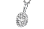 Allison Kaufman Diamond Necklace in 14K White Gold, 0.18 ctw, alternate view