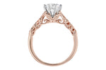 Allison Kaufman Diamond Engagement Ring Semi-Mount in 14K Rose Gold, 0.06 ctw (L7719), alternate view