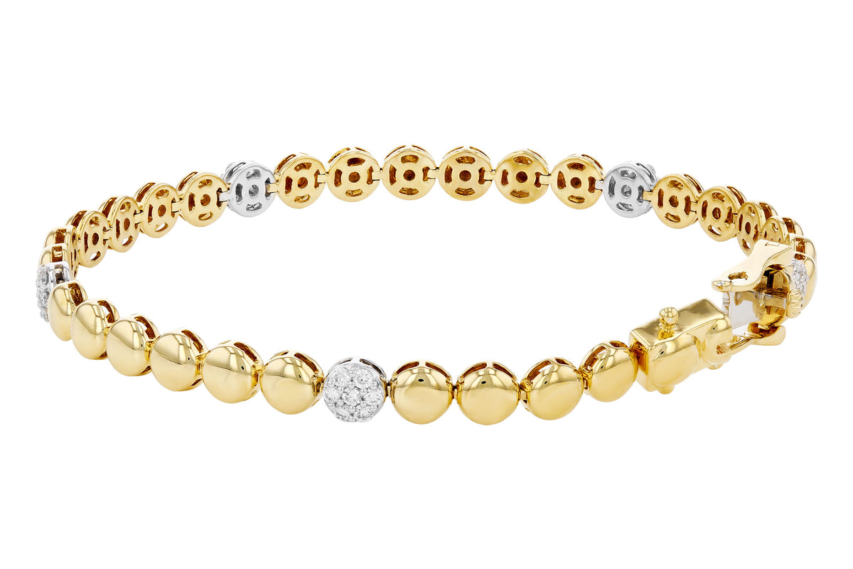 Allison Kaufman Diamond Bracelet in 14K Yellow & White Gold, 0.50 ctw, alternate view