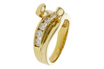 Allison Kaufman Diamond Engagement Ring Semi-Mount in 14K Yellow Gold, 0.79 ctw, alternate view