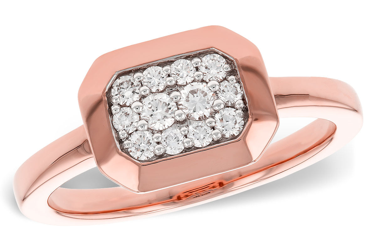 Allison Kaufman Diamond Ring in 14K Rose Gold, 0.25 ctw (D6050)