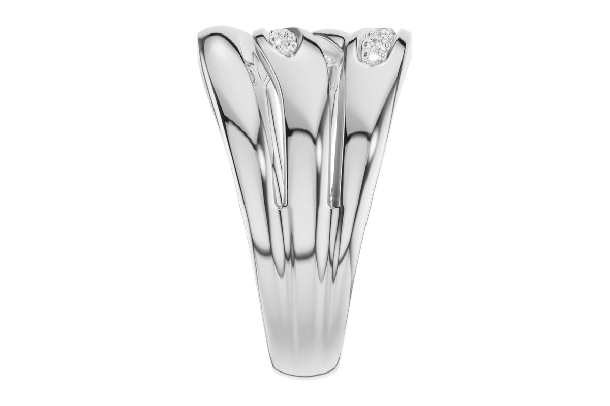 Allison Kaufman Diamond Wedding Band in 14K White Gold, 0.16 ctw (W2736), alternate view