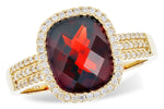 Allison Kaufman Garnet & Diamond Ring in 14K Yellow Gold, 3.43 ctw