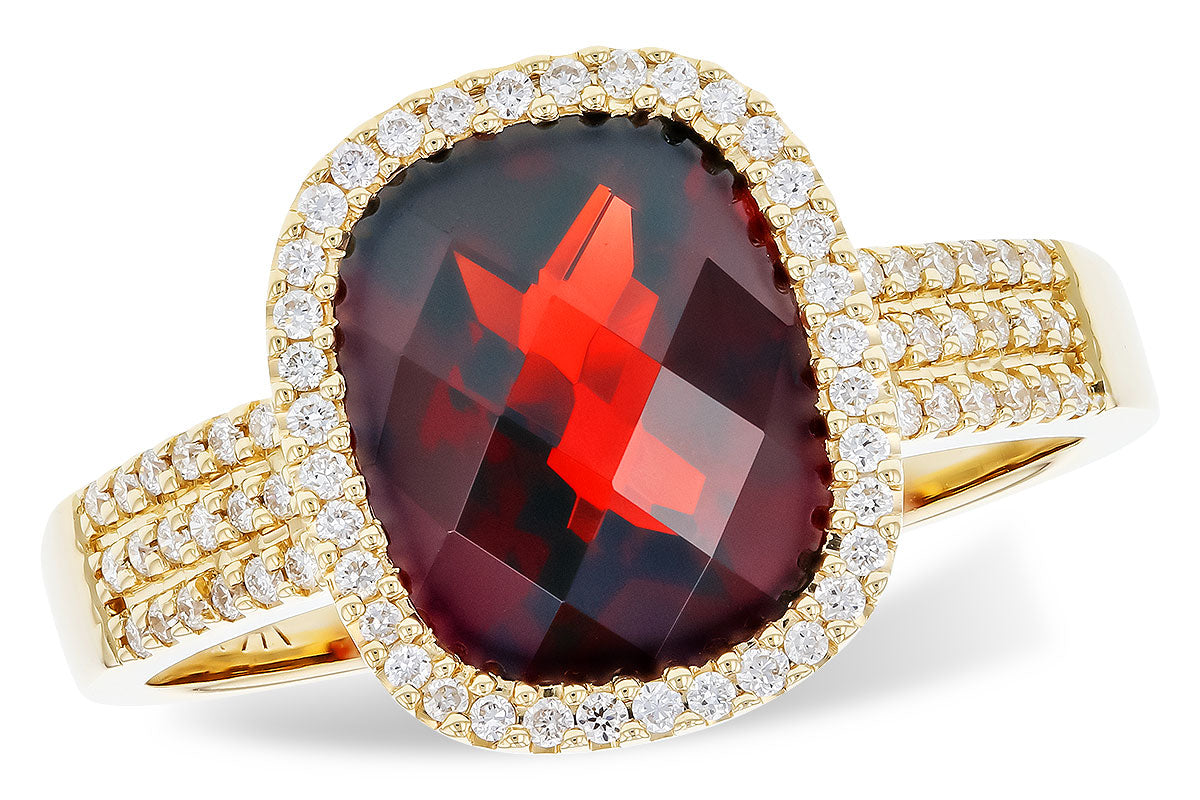 Allison Kaufman Garnet & Diamond Ring in 14K Yellow Gold, 3.43 ctw