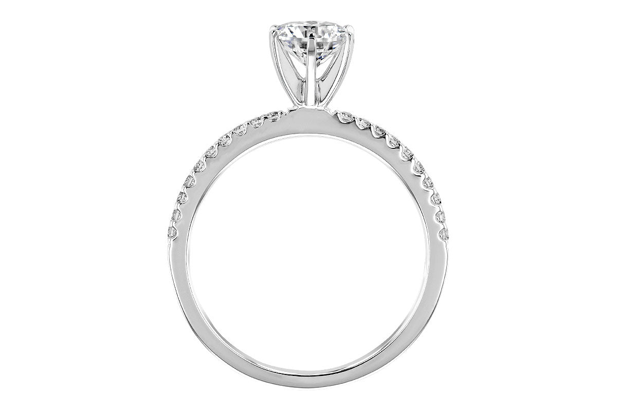 Allison Kaufman Diamond Engagement Ring Semi-Mount in 14K White Gold, 0.16 ctw (L7615), alternate view