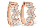 Allison Kaufman Baguette Diamond Earrings in 14K Rose Gold, 0.70 ctw