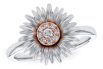 Allison Kaufman Diamond Ring in 14K Rose & White Gold, 0.10 ctw