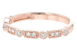 Allison Kaufman Diamond Wedding Band in 14K Rose Gold, 0.13 ctw (W2401), alternate view