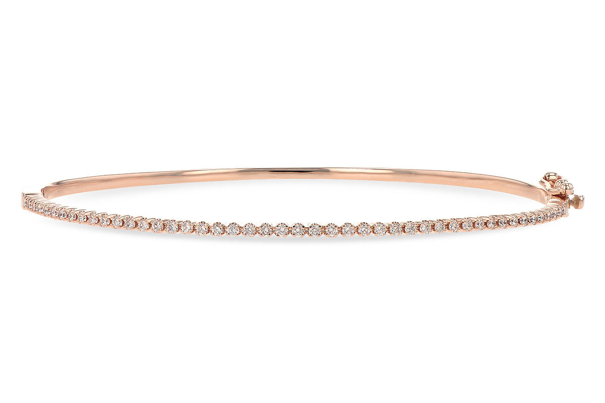 Allison Kaufman Diamond Bangle Bracelet in 14K Rose Gold, 0.50 ctw (BR82-50)