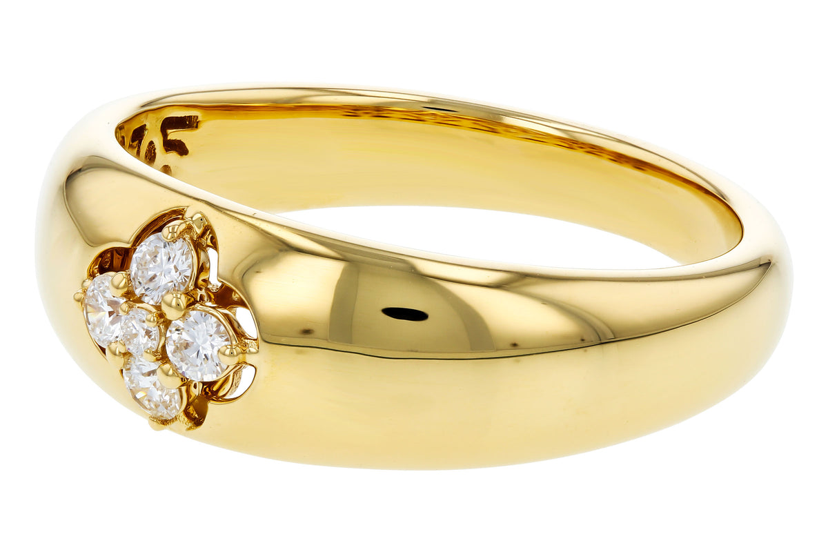 Allison Kaufman Diamond Wedding Band in 14K Yellow Gold, 0.14 ctw (W2742), alternate view