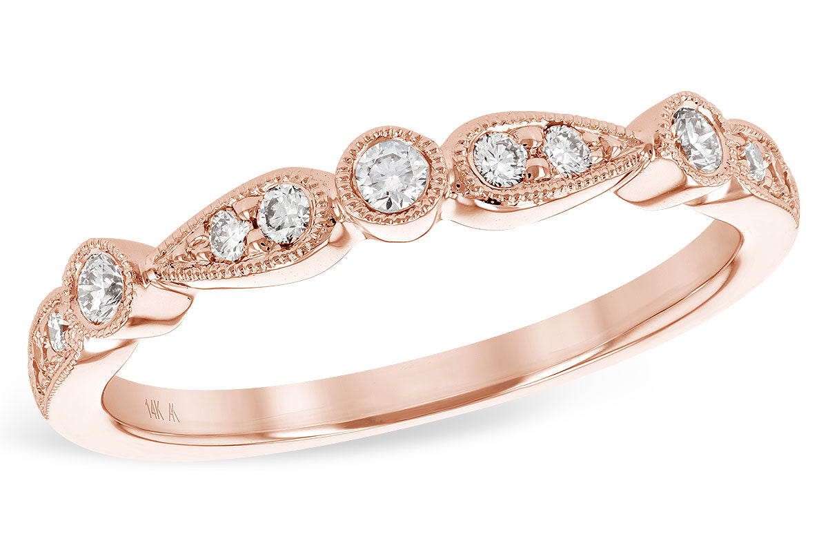 Allison Kaufman Diamond Wedding Band in 14K Rose Gold, 0.22 ctw