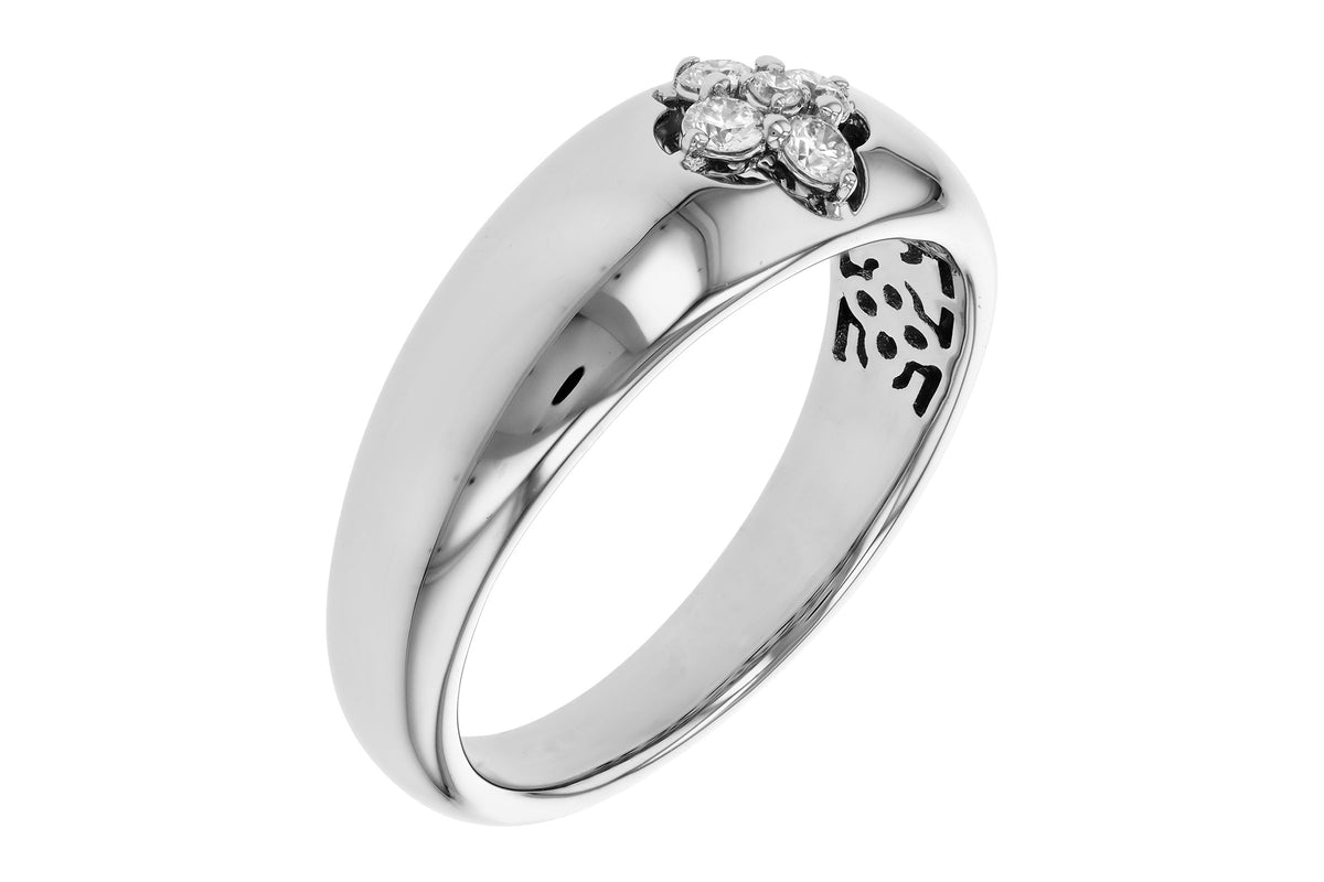 Allison Kaufman Diamond Wedding Band in 14K White Gold, 0.14 ctw (W2742), alternate view