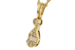 Allison Kaufman Baguette Diamond Necklace in 14K Yellow Gold, 0.14 ctw, alternate view