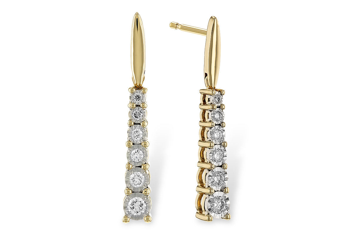 Allison Kaufman Diamond Earrings in 14K Yellow Gold, 0.20 ctw (E2213)