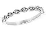 Allison Kaufman Diamond Wedding Band in 14K White Gold, 0.12 ctw (W2222)