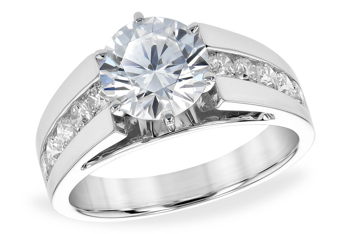 Allison Kaufman Diamond Engagement Ring Semi-Mount in 14K White Gold, 0.76 ctw