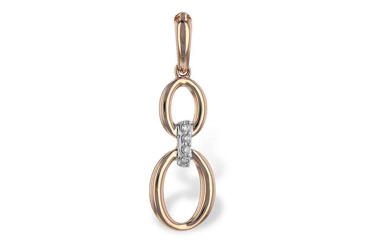Allison Kaufman Diamond Pendant in 14K Rose Gold, 0.02 ctw