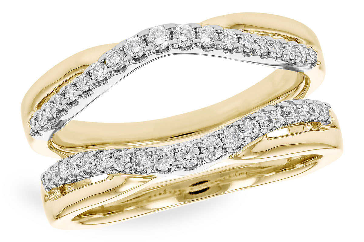 Allison Kaufman Diamond Ring Guard in 14K Yellow & White Gold, 0.34 ctw
