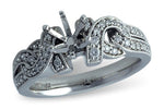 Allison Kaufman Diamond Engagement Ring Semi-Mount in 14K White Gold, 0.31 ctw (L7345)