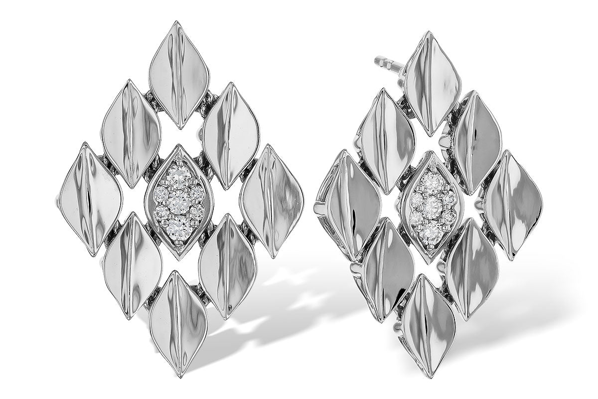 Allison Kaufman Diamond Earrings in 14K White Gold, 0.16 ctw