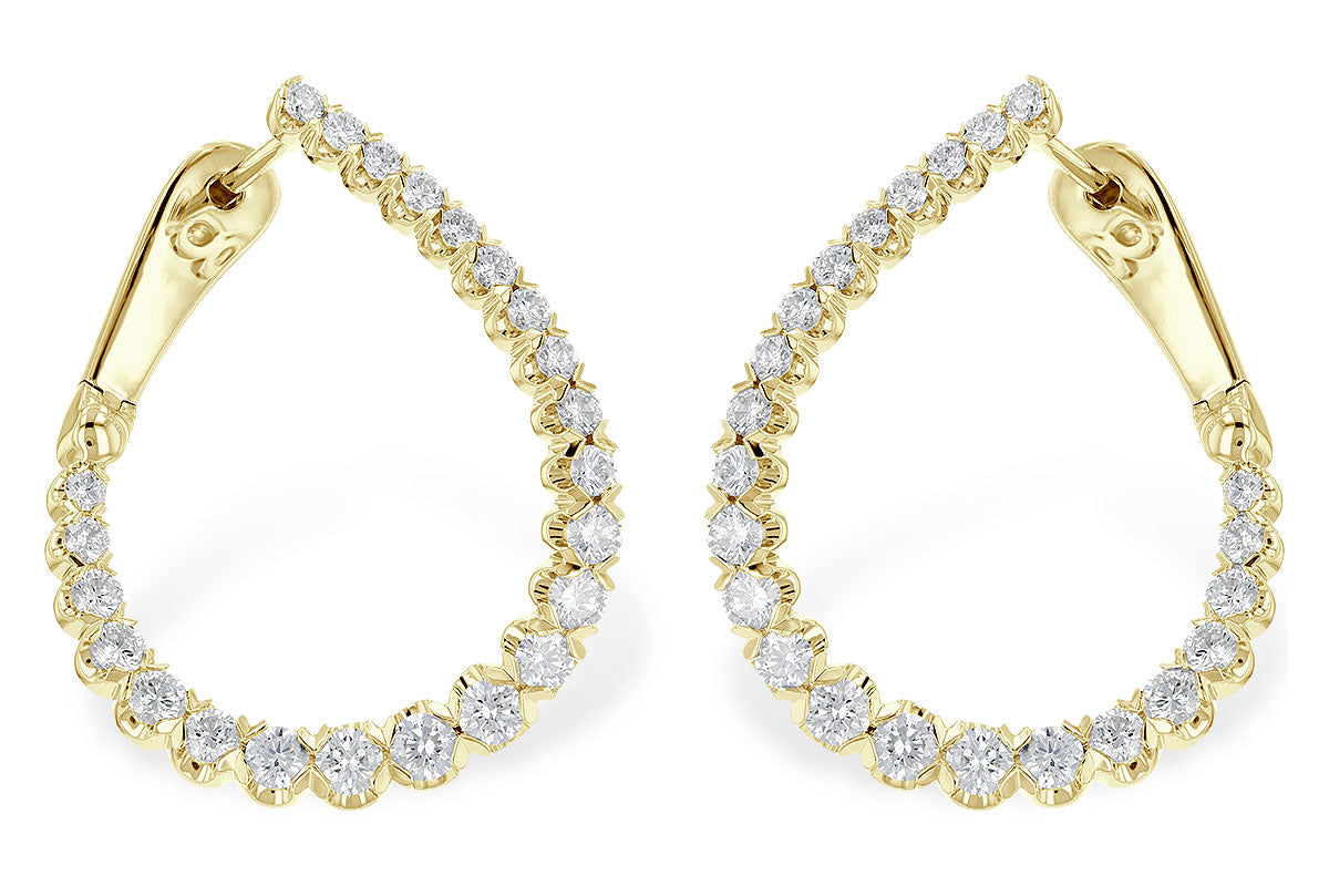 Allison Kaufman Diamond Earrings in 14K Yellow Gold, 2.00 ctw (E2084)